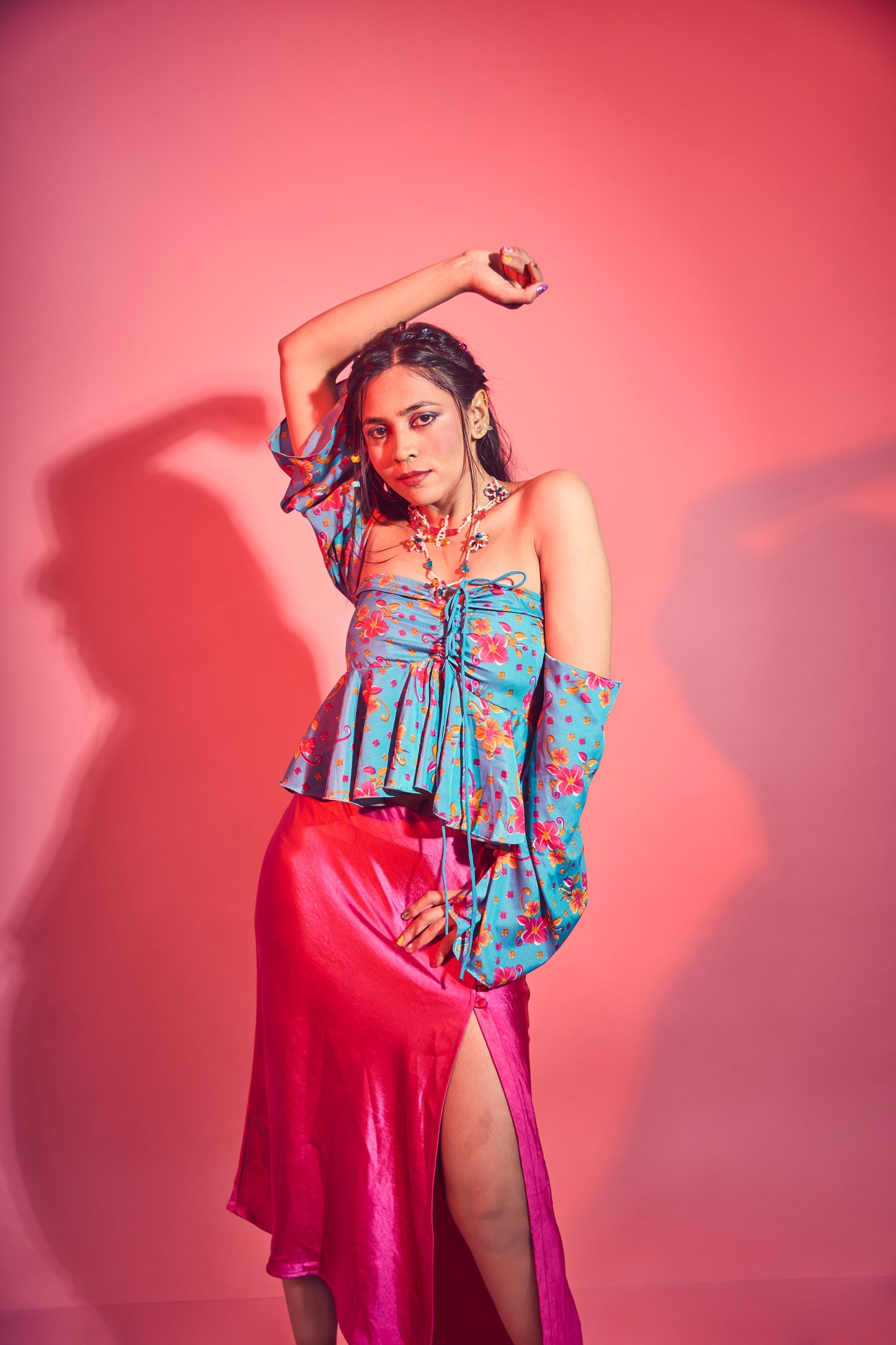 FLORIO HALTER TOP IN TURQOISE